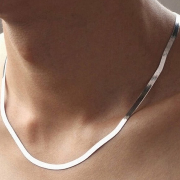 Jewelry - NEW 925 NECKLACE STERLING SILVER NECKLACE HERRINGBONE NECKLACE